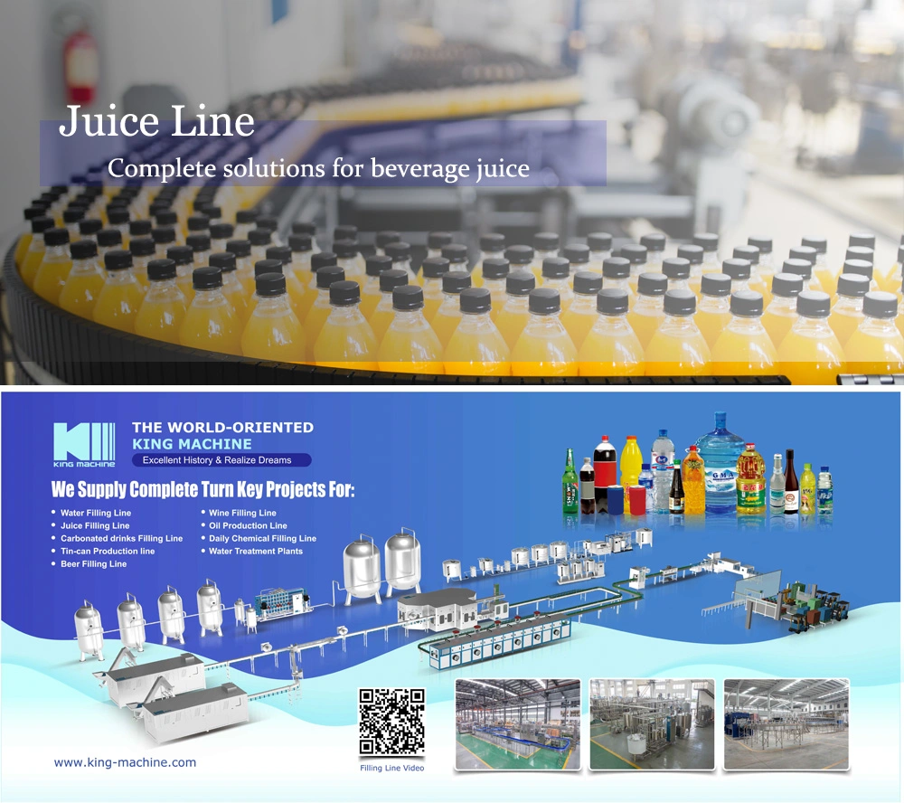 Complete Line Automatic Pet Bottle Non-Carbonated Coconut Water Beverage Clear Orange Juice Fruit Jam Sauce Beer Making Filling Bottling Capping Packing Machine